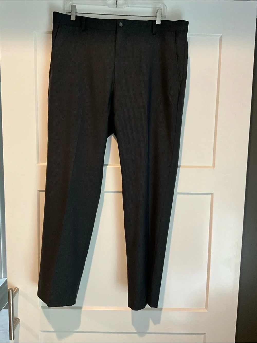 Jos. A. Bank Black Pinstripe Traveler Slim Fit Dress Pants